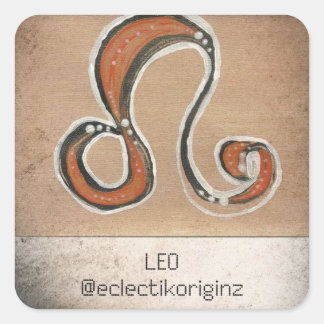 Pegatina Cuadrada Leo