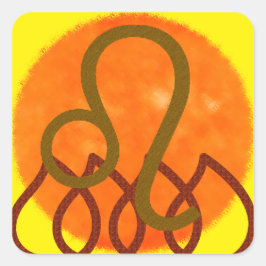 Pegatina Cuadrada Leo