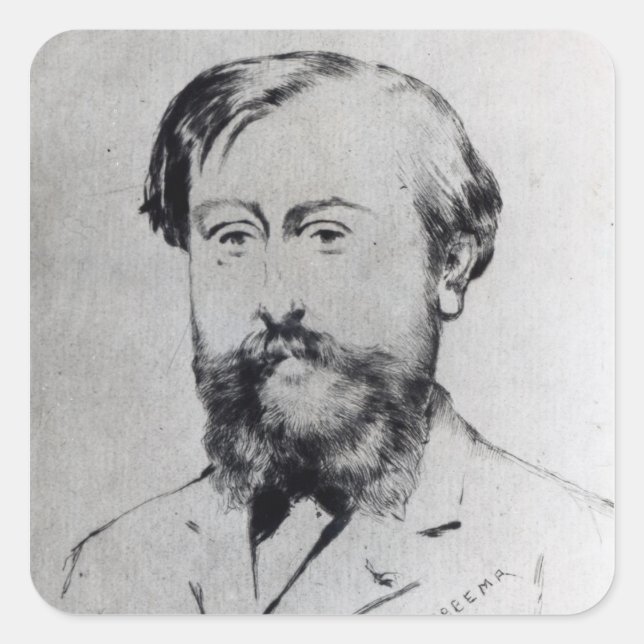 Pegatina Cuadrada Leo Delibes (Anverso)