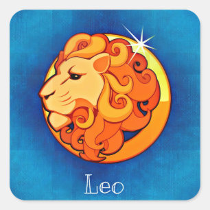 Pegatina Cuadrada leo horoscope