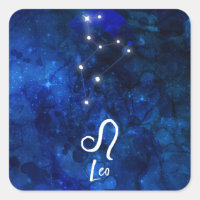 Leo Zodiac Constellation Dark Blue Galaxy