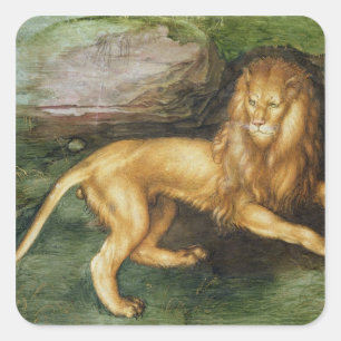 Pegatina Cuadrada León