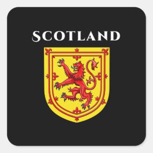 Pegatina Cuadrada León de Escocia Rampant