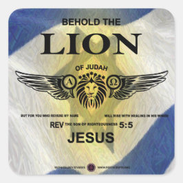 Pegatina Cuadrada León de Judá