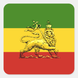 Pegatina Cuadrada León de Judah Sicker