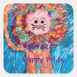 Pegatina Cuadrada León tiene su orgullo