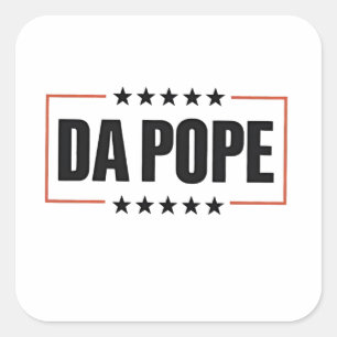 Pegatina Cuadrada León XIV Iglesia Cristiana Da Pope