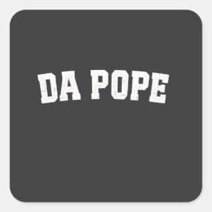 Pegatina Cuadrada León XIV Iglesia Cristiana Da Pope Da