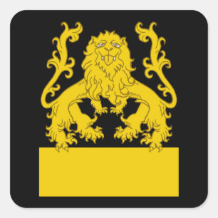 Pegatina Cuadrada Leones de SCA acaban con la placa de población