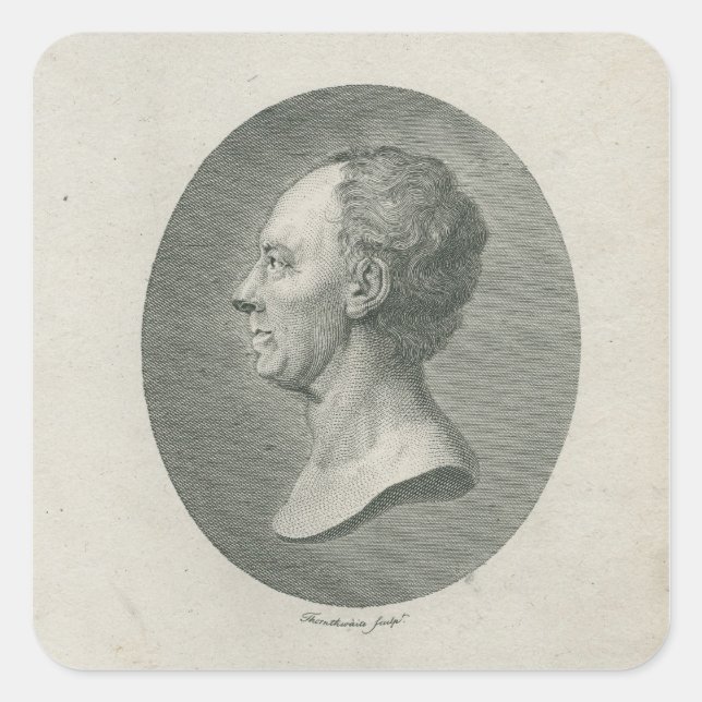 Pegatina Cuadrada Leonhard Euler (Anverso)