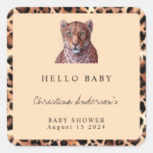 Leopard Luxury Lion Tiger Wool Pattern Baby Shower