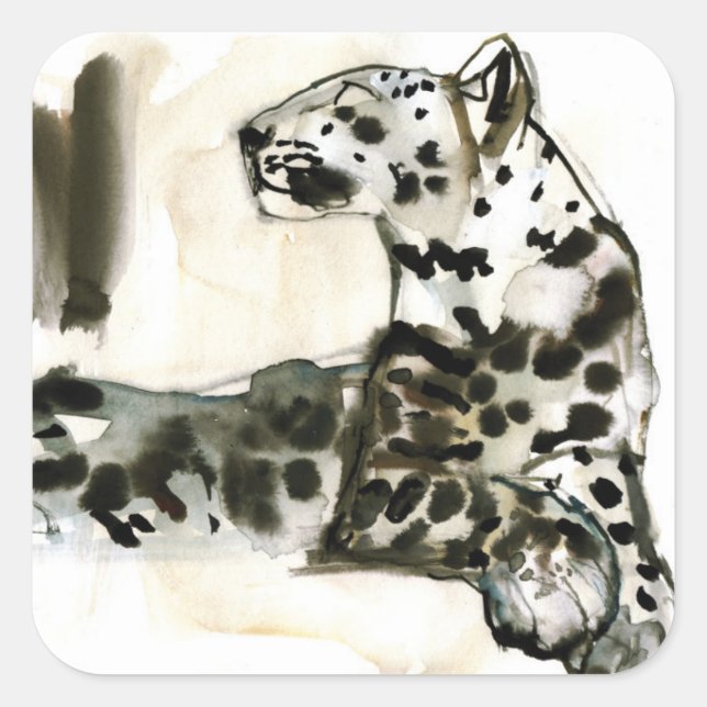 Pegatina Cuadrada Leopardo Árabe 2008 (Anverso)