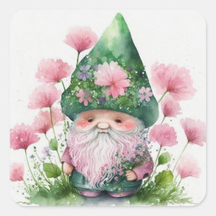 Pegatina Cuadrada Leprechaun irlandés