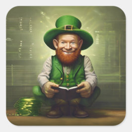 Pegatina Cuadrada Leprechaun Replechaun Digital