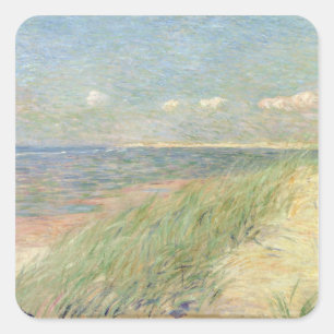 Pegatina Cuadrada Les Dunes du Zwin, Knokke, 1887 (aceite en lona)