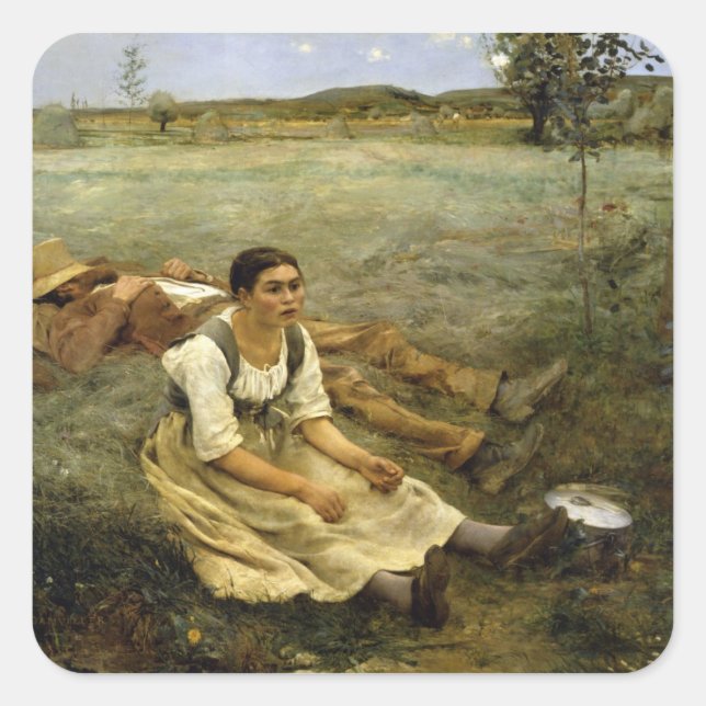 Pegatina Cuadrada les foins (Anverso)