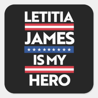 Pegatina Cuadrada Letitia James es mi Shero