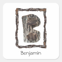 Letra B Monograma Naturaleza Niños