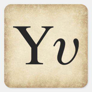 Pegatina Cuadrada Letra griega alfabeta Upsilon