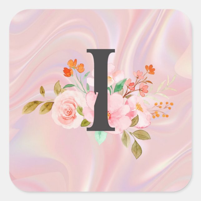 Pegatina Cuadrada Letra I (Anverso)