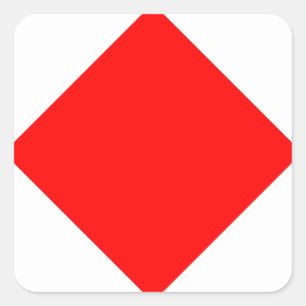 Pegatina Cuadrada Letra náutica F de la señal de la bandera