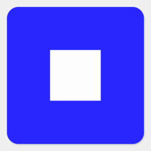 Pegatina Cuadrada Letra náutica P (papá) de la señal de la bander