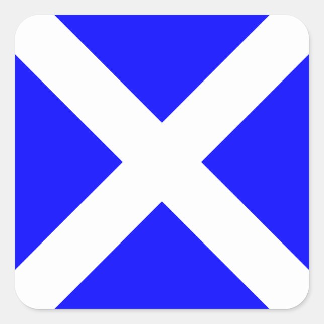 Pegatina Cuadrada Letra nautical Flag Signal Letra M (Mike) (Anverso)