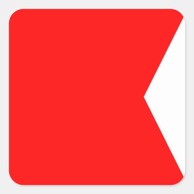 Pegatina Cuadrada Letra nautical Flag Signal Letter B (Bravo) (Anverso)