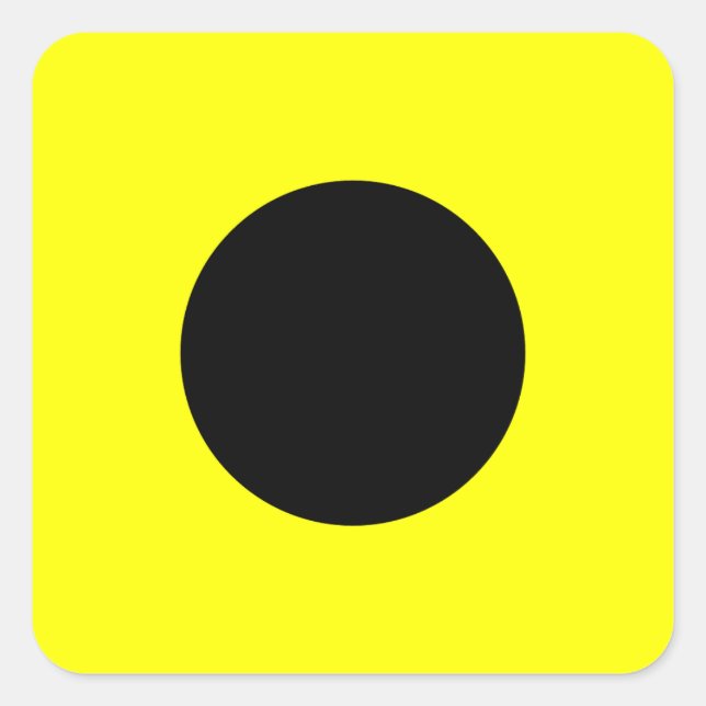 Pegatina Cuadrada Letra nautical Flag Signal Letter I (India) (Anverso)
