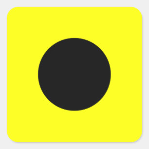 Pegatina Cuadrada Letra nautical Flag Signal Letter I (India)