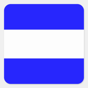Pegatina Cuadrada Letra nautical Flag Signal Letter J (Juliet)