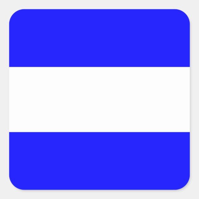 Pegatina Cuadrada Letra nautical Flag Signal Letter J (Juliet) (Anverso)