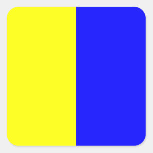 Pegatina Cuadrada Letra nautical Flag Signal Letter K (Kilo)