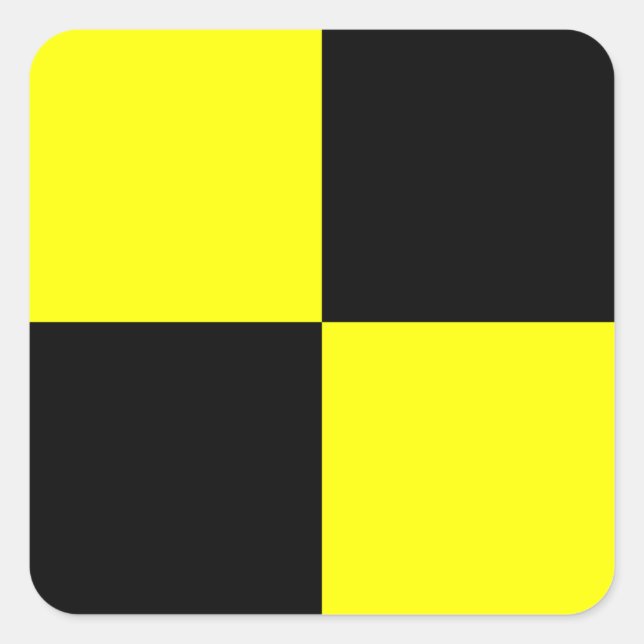 Pegatina Cuadrada Letra nautical Flag Signal Letter L (Lima) (Anverso)