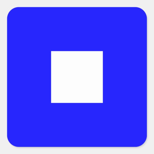 Pegatina Cuadrada Letra nautical Flag Signal Letter P (Papa) (Anverso)