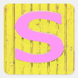 Pegatina Cuadrada Letra s