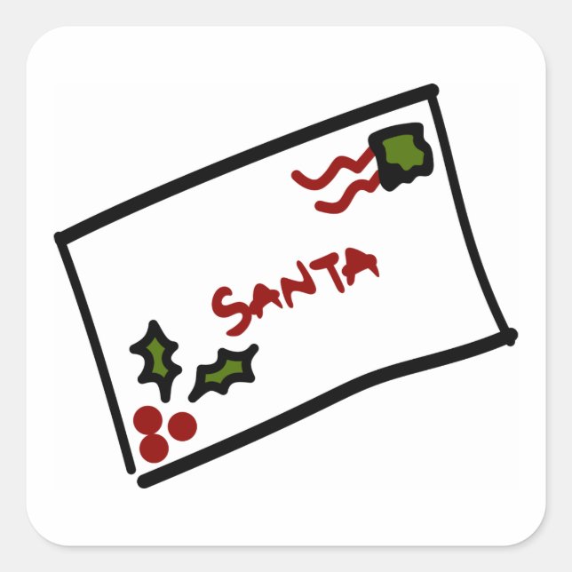 Pegatina Cuadrada Letra Santa (Anverso)