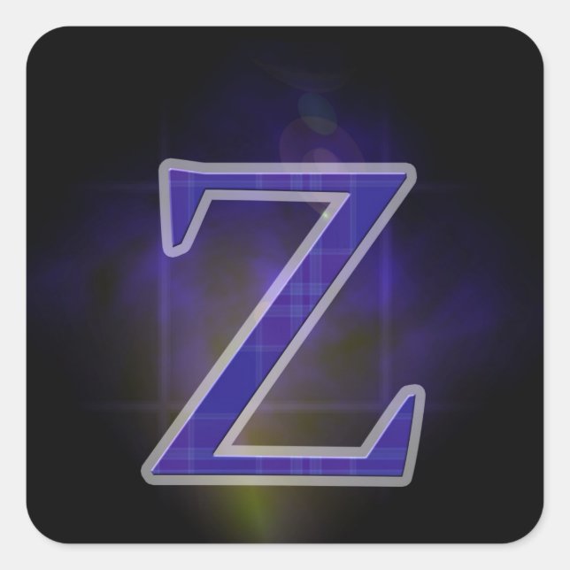 Pegatina Cuadrada Letra Z (Anverso)