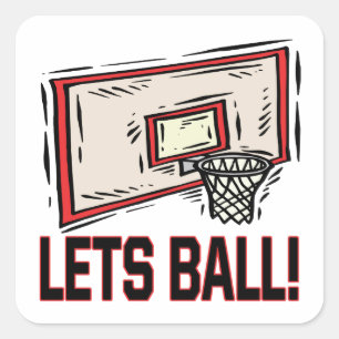 Pegatina Cuadrada Lets Ball