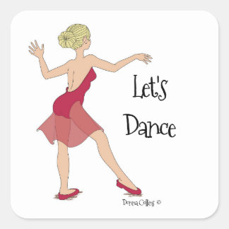 Pegatina Cuadrada Let's Dance Sticker