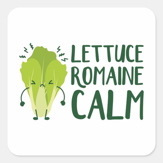 Pegatina Cuadrada Lettuce Romaine Calm (Anverso)