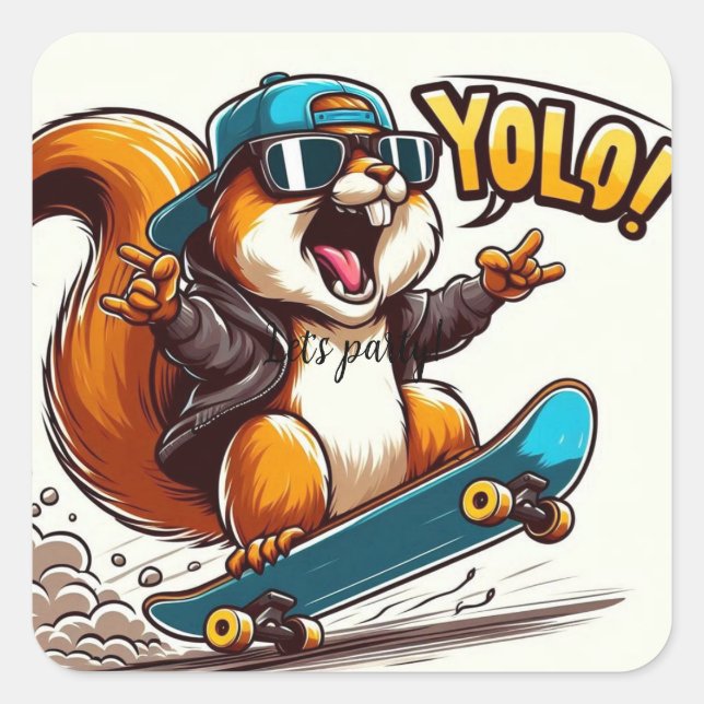 Pegatina Cuadrada leuke sticker om items te personaliseren (Anverso)