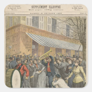 Pegatina Cuadrada Levantamiento contra el Ejército de Salvación