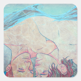 Pegatina Cuadrada Levantar labios