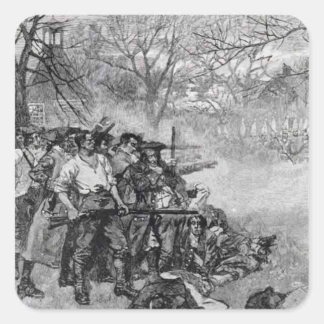 Pegatina Cuadrada Lexington Green (Anverso)