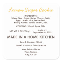 Ley de Alimentos de Cottage de California Galletas