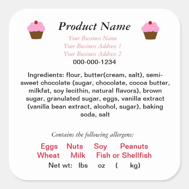 Pegatina Cuadrada Ley de Alimentos para el Hogar de PENNSYLVANIA Pro (Anverso)