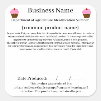 Pegatina Cuadrada Ley de artesanía de Arkansas/Ley de libertad alime