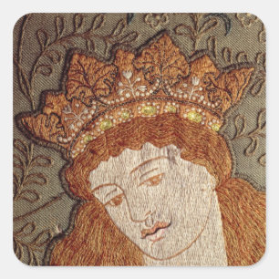 Pegatina Cuadrada Leyenda de Geoffrey Chaucer la 'de buen Women