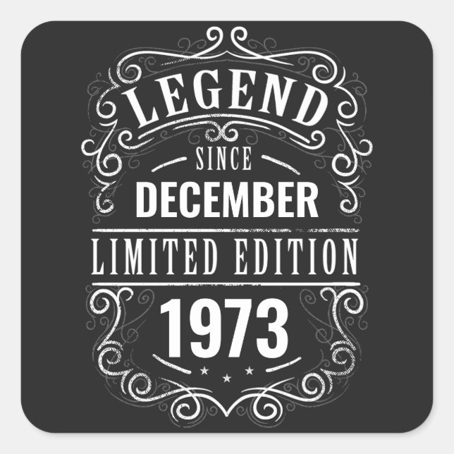 Pegatina Cuadrada Leyenda desde personalizada (Anverso)